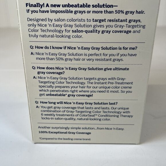 Clairol Gray Solution Nice'n Easy, 100% Coverage, #  8G Med. Golden Blonde (1)‎ - Picture 7 of 11